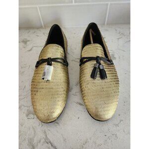 Aldo Men's Gold Mettalic Slip On Shoes - Size 10.5
